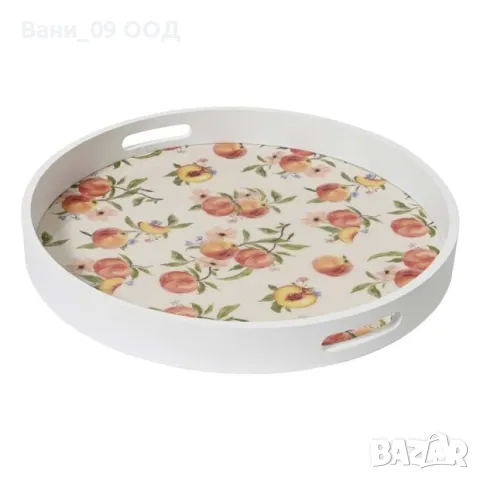 Красив кръгъл поднос "Праскови"