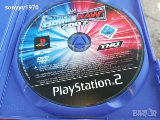 *SMACK DOWN RAW 2007 SONY PS2 GAME 0607241843, снимка 2 - Игри за PlayStation - 46495226