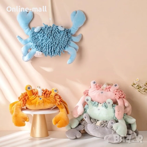 2в1 Плюшена играчка Рак – Играчка и Кърпа за ръце , снимка 2 - Плюшени играчки - 51533789