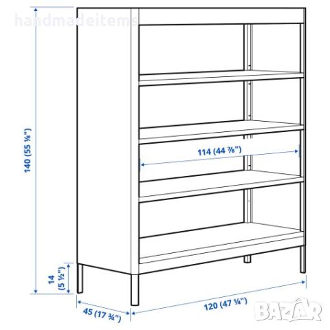 Нова метална етажерка IDÅSEN от Икеа / Ikea, снимка 5 - Етажерки - 45069978