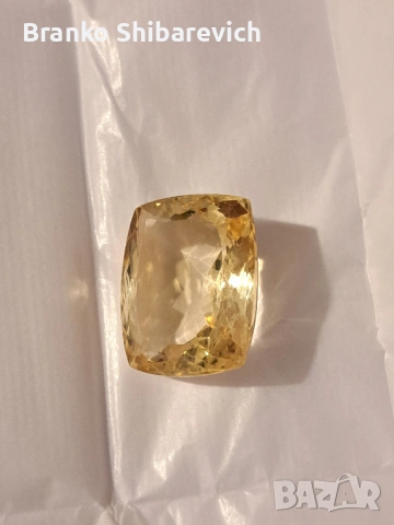 Красив естествен цитрин с официален сертификат от ALGT, снимка 2 - Други ценни предмети - 53721937