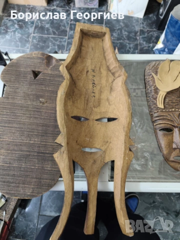 Лот дървени маски четири броя, снимка 5 - Колекции - 47351836