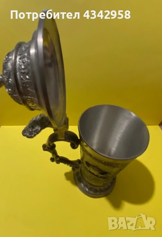 Zim Becker .Винтидж бирена калаена халба., снимка 6 - Антикварни и старинни предмети - 52887011