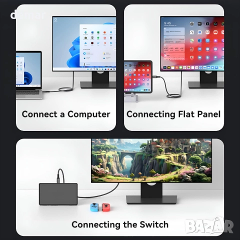 20Gbps USB C 3.2 Gen 2 кабел, Type C 4K@60Hz UHD Video 5A/100W PD3.1 (USB3.2 20G 100W 6M), снимка 7 - Кабели и адаптери - 52454800