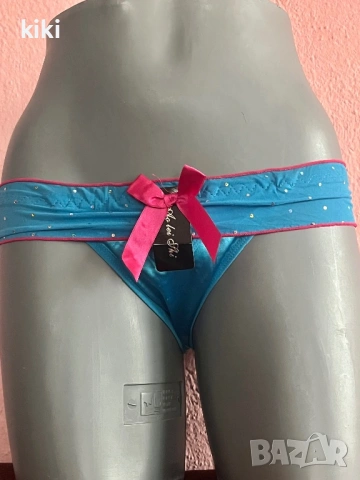 S-M Дамски сатенени полупрашки в синьо и лилаво , снимка 6 - Бельо - 53454419