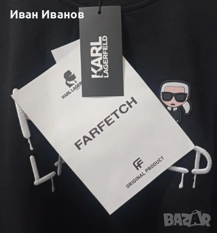 Чисто нова оригинална фланела Karl Lagerfeld със сертификат, снимка 5 - Блузи - 47743555