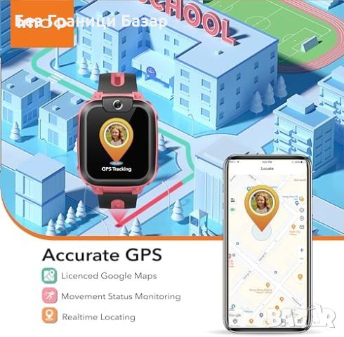 Нов червен Часовник с GPS и HD Видео За Деца imoo Z1 Водоустойчив IPX8 , снимка 4 - Други - 45469720