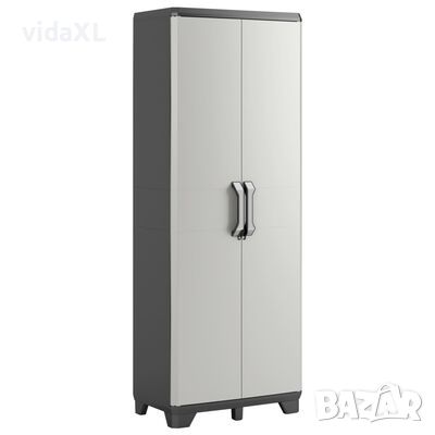 Keter Многофункционален шкаф за съхранение Gear, черно и сиво, 182 см(SKU:46638, снимка 1 - Шкафове - 46330238
