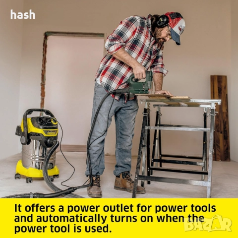 ПРАХОСМУКАЧКА KARCHER WD 6 PS, Сухо/мокро смукачка, снимка 7 - Прахосмукачки - 52676499