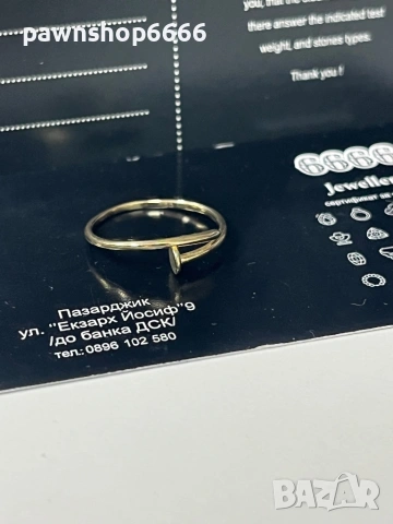 Златен пръстен 14К, снимка 5 - Пръстени - 53454814