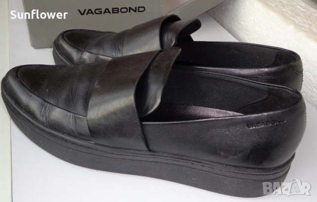 Черни кожени обувки Vagabond на платформа, естествена кожа , снимка 8 - Дамски ежедневни обувки - 53976154