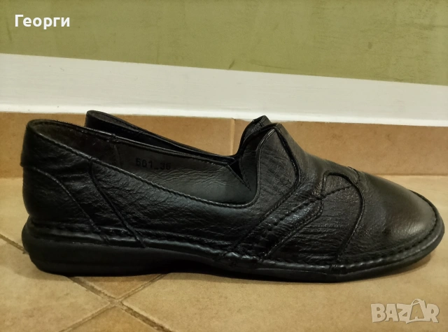 Нови дамски мокасини Bata от естествена кожа, снимка 2 - Дамски ежедневни обувки - 53938402