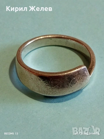 Сребърен пръстен Английски стил изчистен дизайн 52360, снимка 5 - Пръстени - 52884282