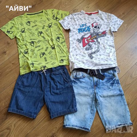 Къси дънки и тениски на ZARA и H&M, снимка 1 - Детски къси панталони - 45405282
