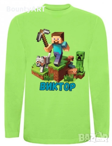 Персонализирана блуза Minecraft / Майнкрафт, снимка 3 - Детски тениски и потници - 51190377