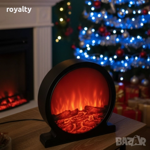 Кръгла декоративна Led камина, снимка 6 - Декорация за дома - 52249382