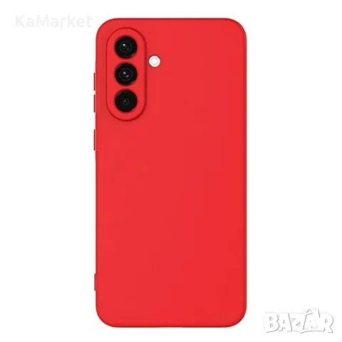 Силиконов кейс bSmart Silicone Soft Cover, За Samsung Galaxy A56, Червен, снимка 2 - Калъфи, кейсове - 48912109