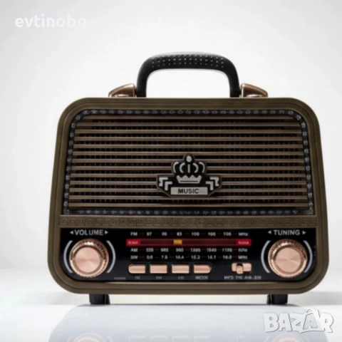 Винтидж радио MEIER MD-1308BT - ретро дизайн с модерни функции, снимка 2 - Радиокасетофони, транзистори - 53787538