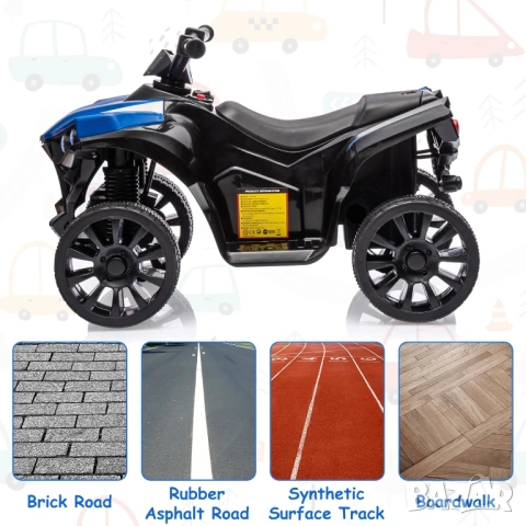 Детско акумолаторно ATV електрическо АТV 6V моторче за деца с музика, снимка 8 - Електрически играчки - 54004782