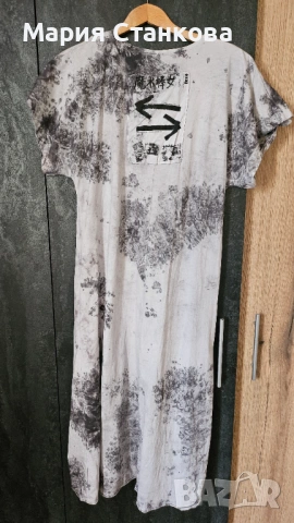 Голям размер туники рокли с къс ръкав, снимка 8 - Рокли - 54162764