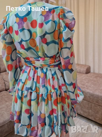 Нова цветна рокля , снимка 5 - Рокли - 53817754