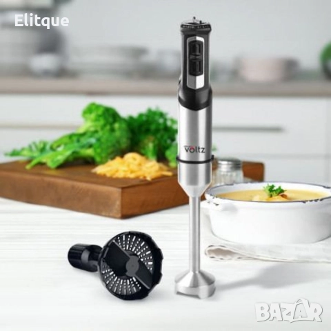 Пасатор, 1200W, метален накрайник + приставка за картофи 6степени, Ѕ/s/черен