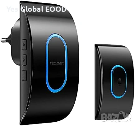 TECKNET безжичен звънец 400 м обхват с LED индикация
