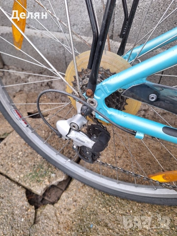 Велосипед RACER 28",алуминиева рамка,преден амортисьор,скорост 3×7,монтаж SHIMANO ACERA, снимка 9 - Велосипеди - 53600210