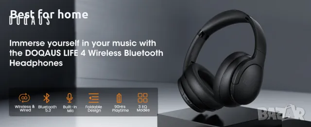 DOQAUS Life 4 Bluetooth слушалки висок клас, снимка 2 - Bluetooth слушалки - 47821526