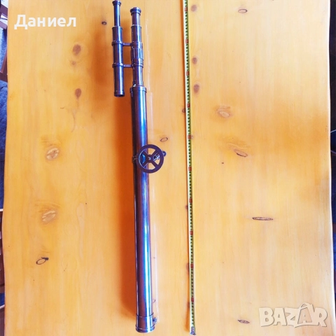 Телескоп, далекоглед от бронз на тринога с античен дизайн, снимка 8 - Други ценни предмети - 51548518