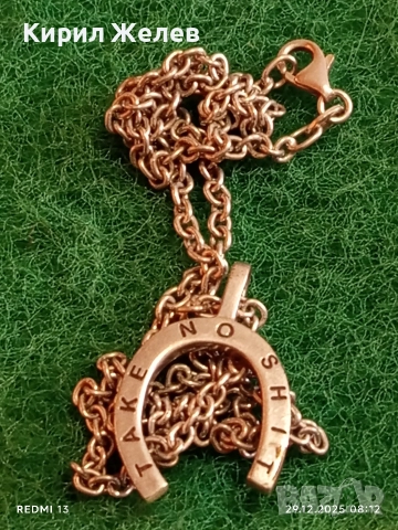 Сребърно колие TAKE NO SHIT на шведската дизайнерка на бижута Efva Atting 18911, снимка 11 - Колиета, медальони, синджири - 52924792