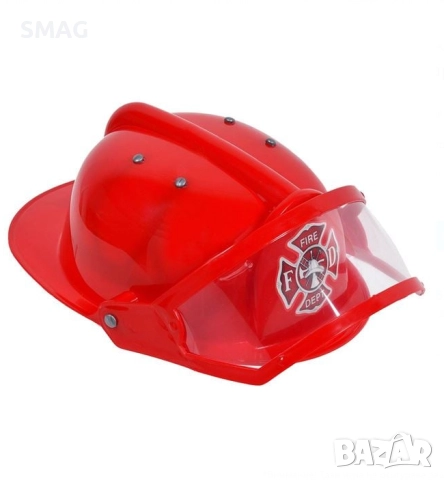 Пожарникарска пластмасова каска, червена_1225538, снимка 2 - Други - 52095700