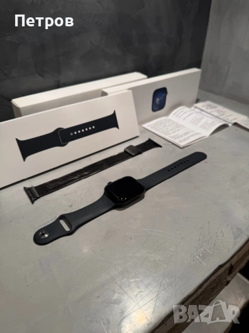 100%! КАТО ЧИСТО НОВ Apple Watch 9 45 mm + гаранция, снимка 3 - Смарт гривни - 54101810