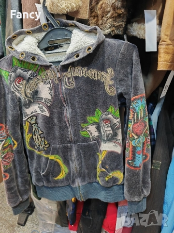 Страхотен Суитшърт, полар Christian Audigier, снимка 4 - Суичъри - 52159319