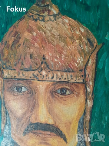 Стара картина масло на платно на български автор, снимка 3 - Антикварни и старинни предмети - 53384001