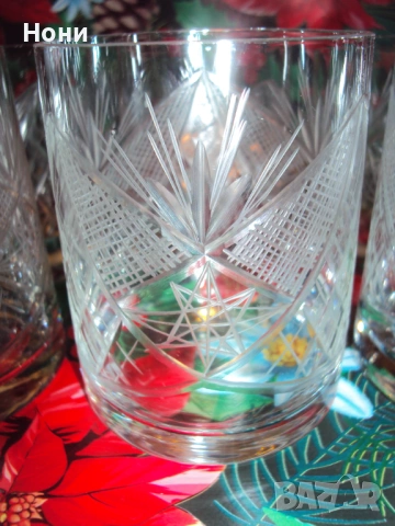  6 броя Кристални чаши за уиски, снимка 4 - Чаши - 53249620