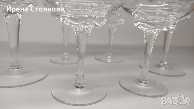 Сет чаши вино/просеко/аперитив и Katarinska Huta, 1970-1980 г. , снимка 3 - Чаши - 45694889