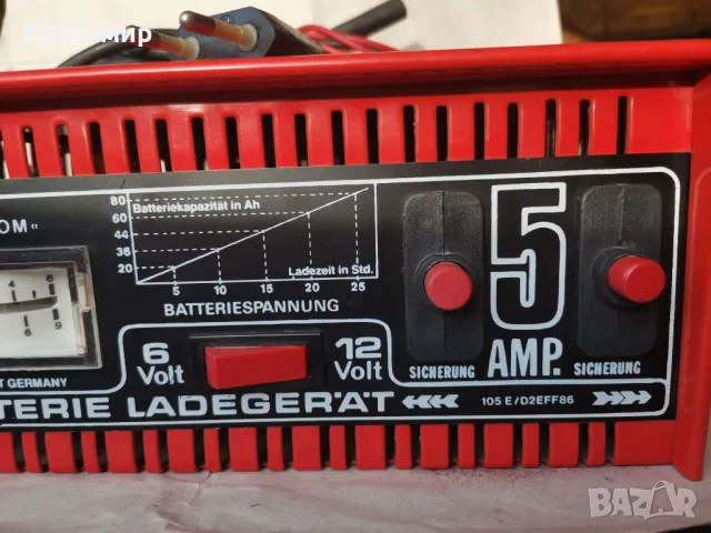 Немско зарядно за акумулатор Absaar 5 Amp, снимка 4 - Аксесоари и консумативи - 47035491