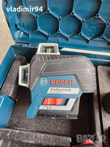 Bosch GLL 3-80 C 3х360 лазерен нивелир, снимка 3 - Други инструменти - 53761478