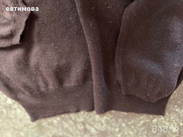 Поло пуловер MaxMara, Италия, вълна, черен, снимка 4 - Блузи с дълъг ръкав и пуловери - 45359619