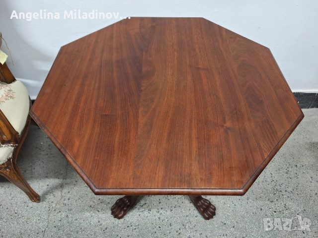 Антична Викторианска маса от орех , снимка 2 - Маси - 51653021