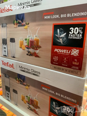 Блендер Tefal Minimix 400W , 0.7л. Бутилка за изпът, снимка 2 - Блендери - 53281167