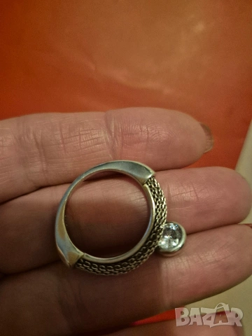 срен пръстен с подвижен циркон, снимка 4 - Пръстени - 53128377