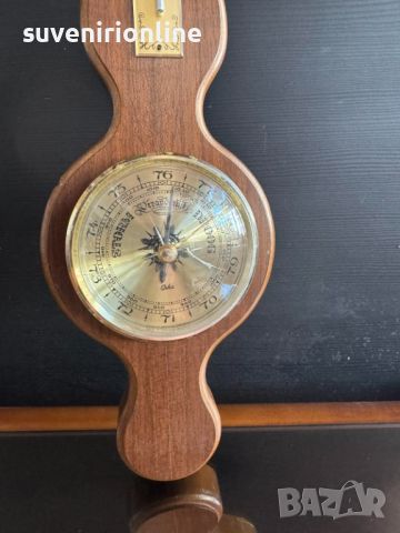 Стар дървен термометър за стена, снимка 2 - Антикварни и старинни предмети - 45682999