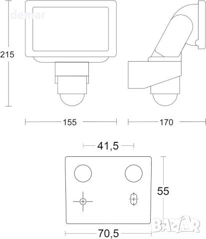 STEINEL LED прожектор FL 1400 S черен, 220° сензор за движение с 10 m обхват, 4000K, снимка 5 - Прожектори - 45995950