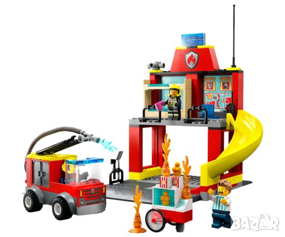 LEGO® City Fire 60375 - Пожарна команда и пожарникарски камион, снимка 2 - Рисуване и оцветяване - 45614299