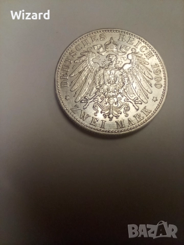 2 марки 1900 Прусия сребро рядка, снимка 3 - Нумизматика и бонистика - 51977643