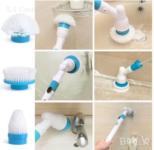 Електрическа четка за почистване на баня Spin scrubber, снимка 6 - Други стоки за дома - 45538974