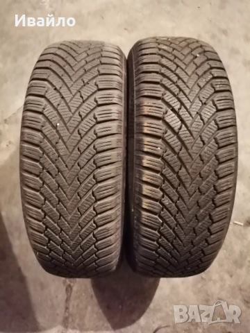 Продавам 2 броя зимни гуми 185.60.15 на 1 сезон дот 2021 Контентал 