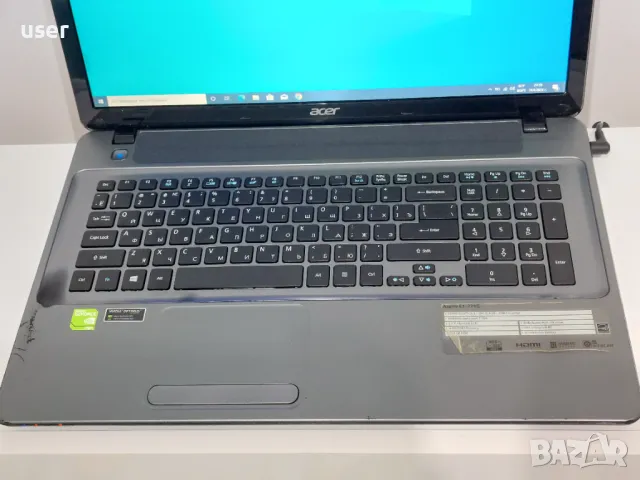 4GB RAM i3-3110m 17.3" лаптоп Acer Aspire E1-771G 240GB SSD Nvidia GeForce 710M 1GB, снимка 2 - Лаптопи за дома - 47297218